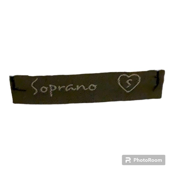 Soprano Dress | Black with Multi Coloured Aztec Print | Size S | Silk - Picture 2 of 3